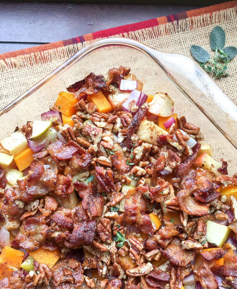 Gluten Free Apple Butternut Squash Casserole With Bacon Pecan Topping — Your Gluten Free Kitchen 